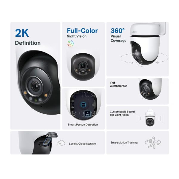 Външна охранителна WiFi камера TP-Link Tapo C510W - 2K Pan/Tilt 2
