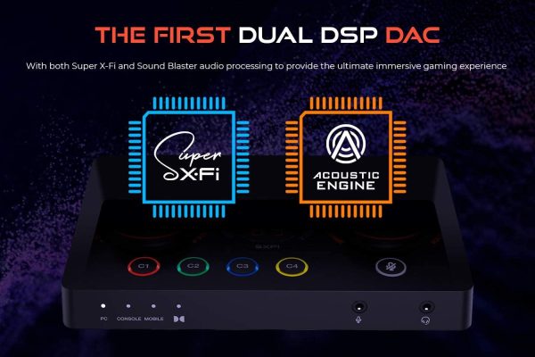 Външна звукова карта Creative Sound Blaster GC7, USB-C, Super X-FI, PC, Mac, PS 4/5, Xbox, Nintendo Switch 6