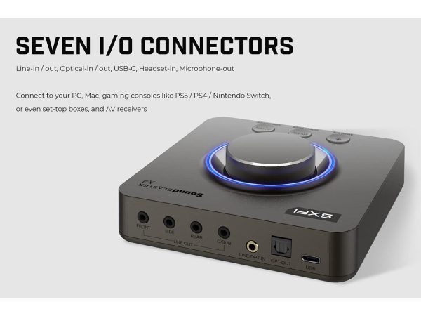 Външна звукова карта Creative Sound Blaster X4, USB-C, DAC, Super X-FI, TOSLINK 2
