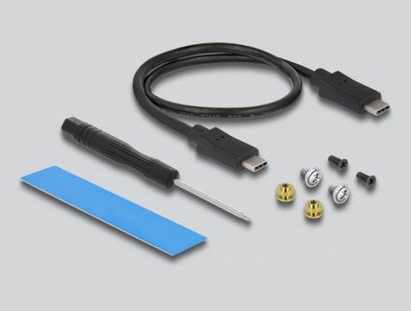 Външно чекмедже Delock за M.2 NVMe PCIe или SATA SSD, USB-C 3.2 Gen 2 4