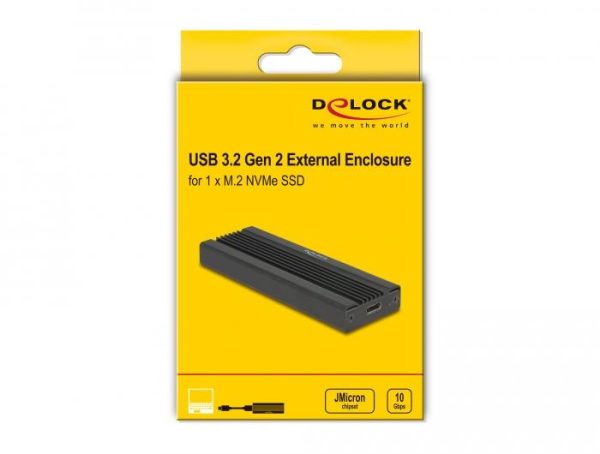 Външно чекмедже Delock, За M.2 NVMe PCIe SSD, USB-C 3.2 Gen 2, 10 Gbps 6