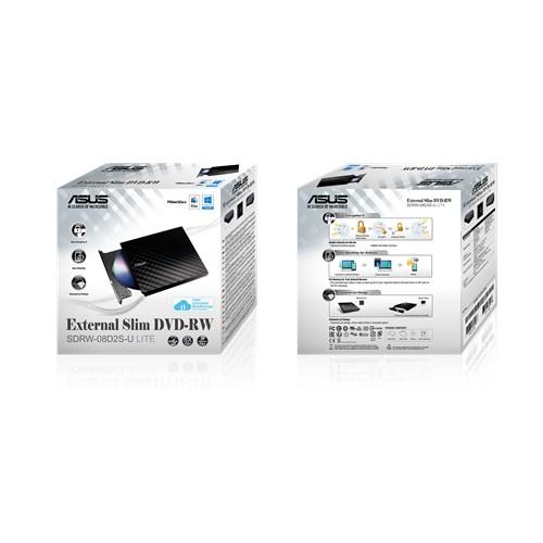 Външно USB DVD записващо устройство ASUS SDRW-08D2S-U LITE, USB 2.0, черно 6