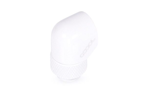 Въртящ се L-конектор Alphacool Eiszapfen, G1/4 AG auf G1/4 IG, Бял 1