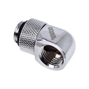 Въртящ се L-конектор Alphacool Eiszapfen, G1/4 AG auf G1/4 IG, Сребрист 1