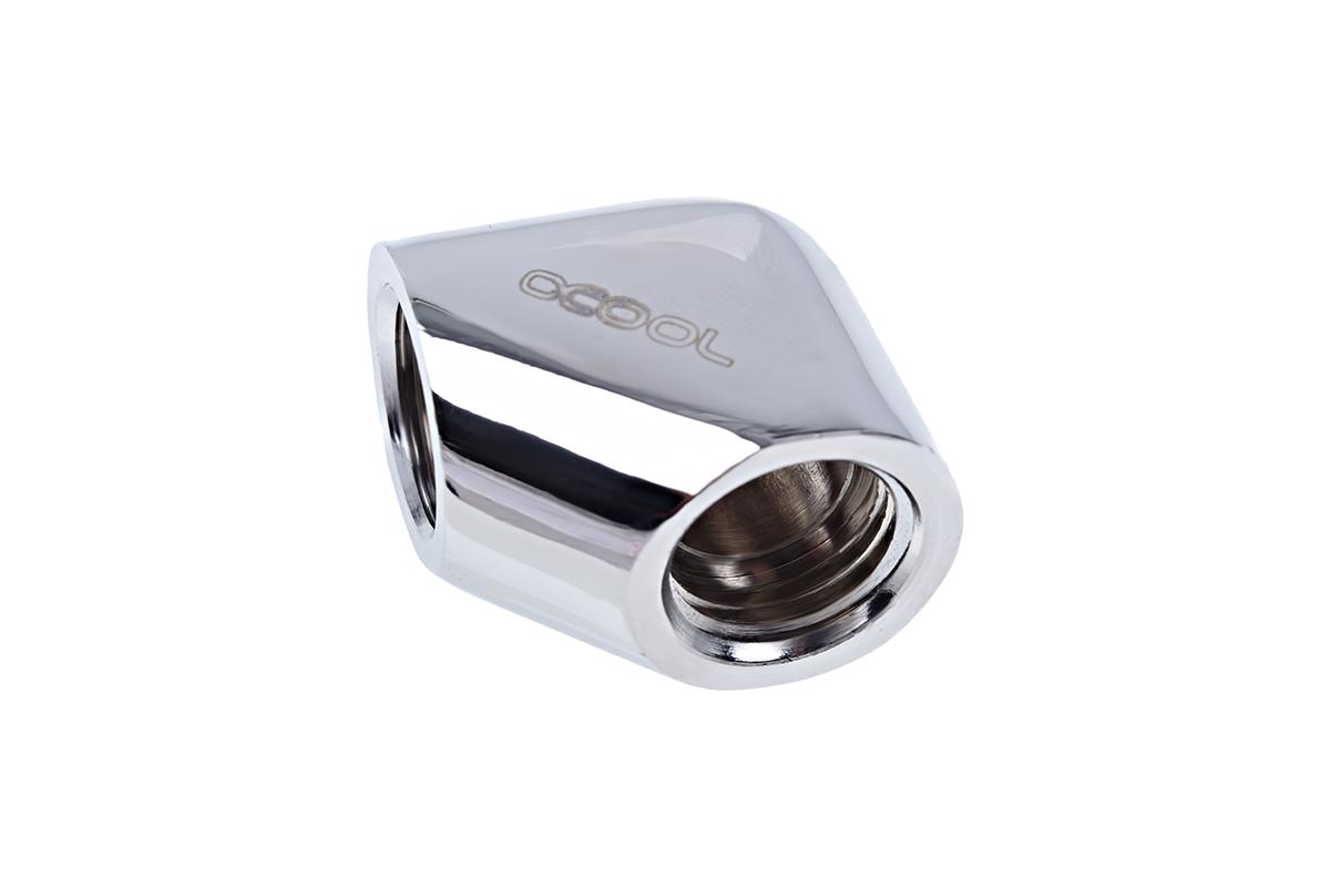 Въртящ се L-конектор Alphacool Eiszapfen, G1/4 AG auf G1/4 IG, Сребрист 2