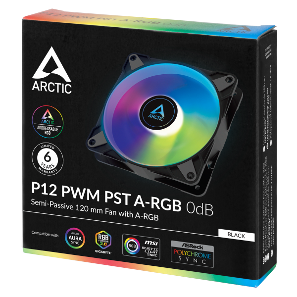 Вентилатор ARCTIC P12 Black, A-RGB, 120mm 5