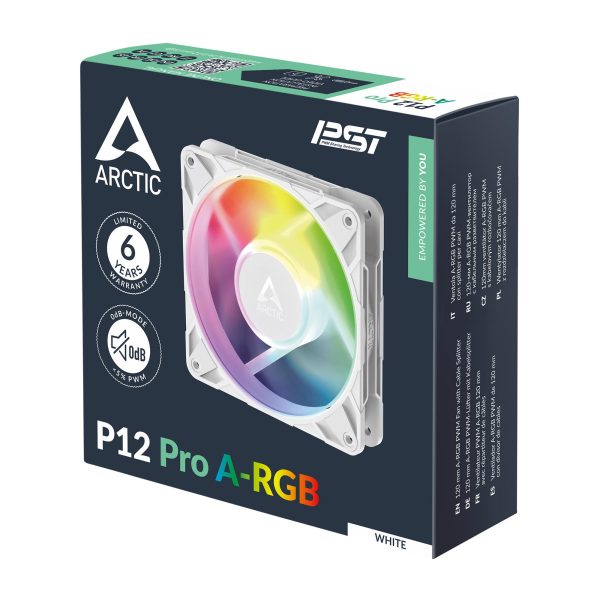 Вентилатор ARCTIC P12 Pro White A-RGB 120mm PWM 8
