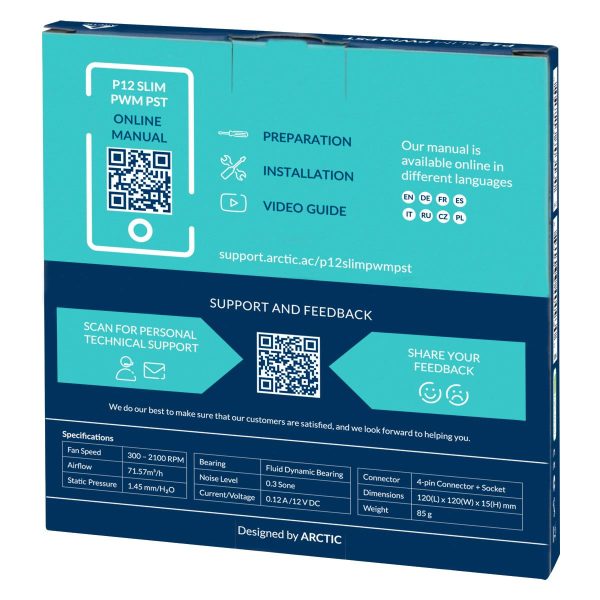 Вентилатор ARCTIC P12 SLIM PWM PST 5