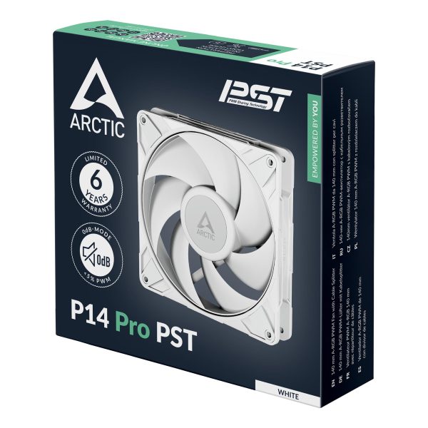 Вентилатор ARCTIC P14 Pro PST White - 140mm PWM 6
