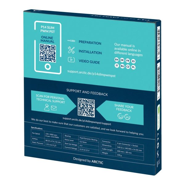 Вентилатор ARCTIC P14 SLIM PWM PST 5
