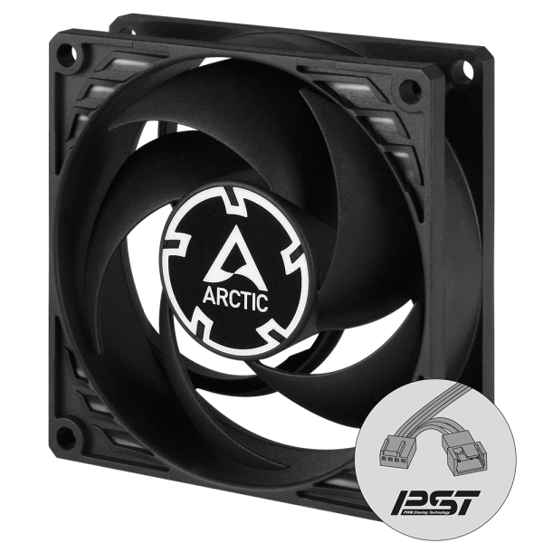 Вентилатор ARCTIC P8 PWM PST, Черен 2