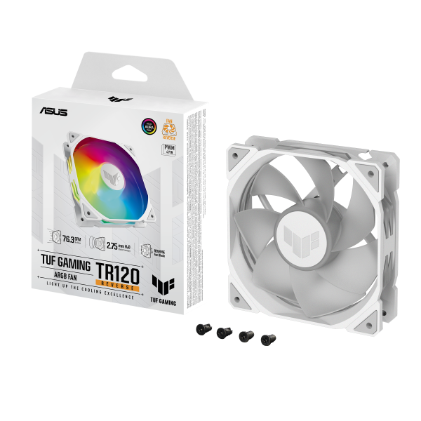 Вентилатор ASUS TUF GAMING TR120 ARGB Reverse - White 8
