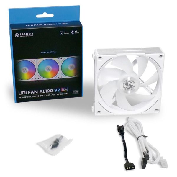 Вентилатор Lian Li UNI AL120 V2, ARGB, Бял 5