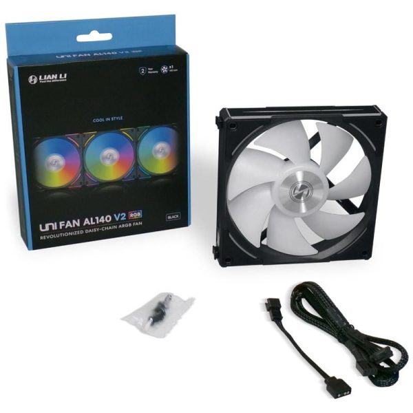 Вентилатор Lian Li UNI AL140 V2, ARGB, Черен 5