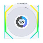 Вентилатор Lian Li UNI FAN SL Wireless LCD ARGB PWM - 120 mm Бял 1