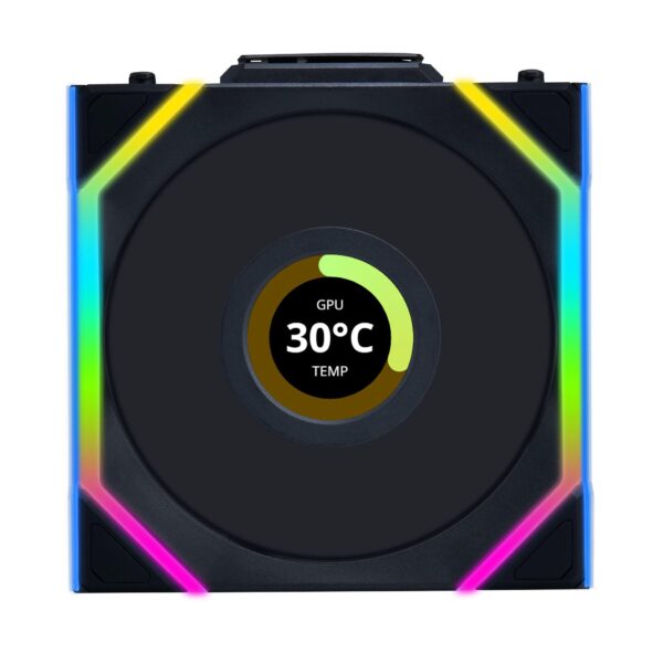 Вентилатор Lian Li UNI FAN SL Wireless LCD ARGB PWM - 120 mm Черен 1
