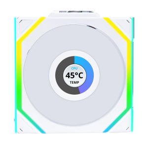 Вентилатор Lian Li UNI FAN SL Wireless LCD Reverse Blade ARGB PWM - 120 mm Бял 1
