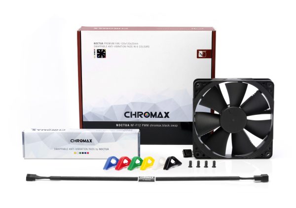 Вентилатор Noctua 120mm NF-F12 PWM Chromax.black.swap 2