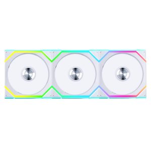 Вентилатори 3бр Lian Li UNI FAN SL Wireless ARGB PWM Reverse Blade - 120 mm Бели + Контролер 1