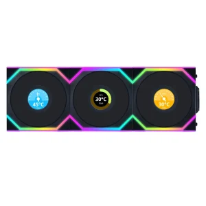 Вентилатори 3бр Lian Li UNI FAN SL Wireless LCD ARGB PWM - 120 mm Черен 1