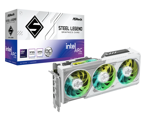 Видео карта ASRock Intel ARC B580 Steel Legend 12GB OC 6