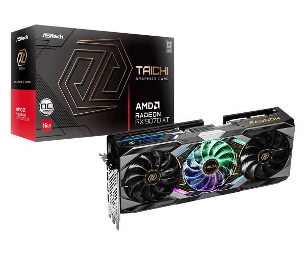 Видео карта ASRock RADEON RX 9070 XT TAICHI OC 16GB GDDR6 6