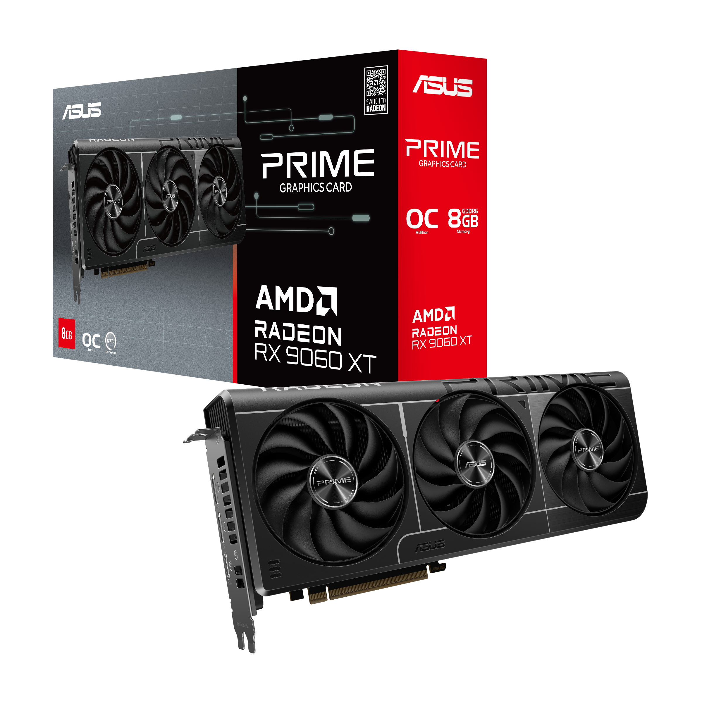 Видео карта ASUS PRIME RADEON RX 9060 XT OC 8GB GDDR6 9