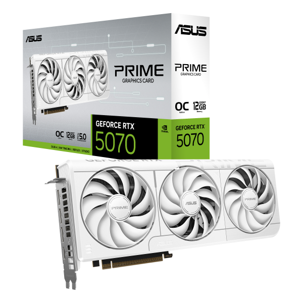 Видео карта ASUS PRIME RTX 5070 White OC 12GB GDDR7 8