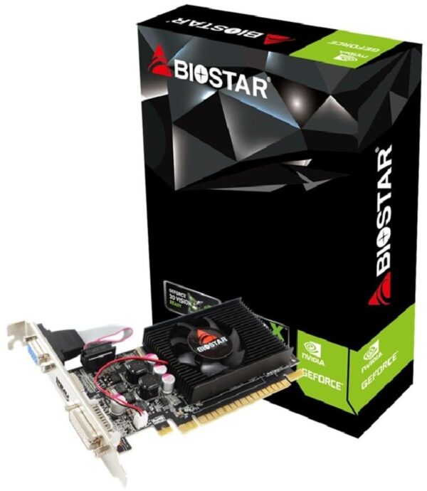 Видео карта BIOSTAR GeForce 210, 1GB, GDDR3, 64 bit, DVI-I, D-Sub, HDMI 1