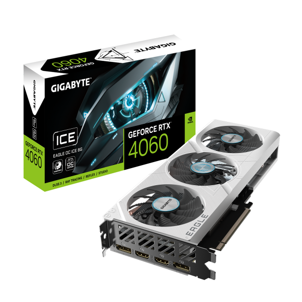 Видео карта GIGABYTE RTX 4060 EAGLE OC ICE 9
