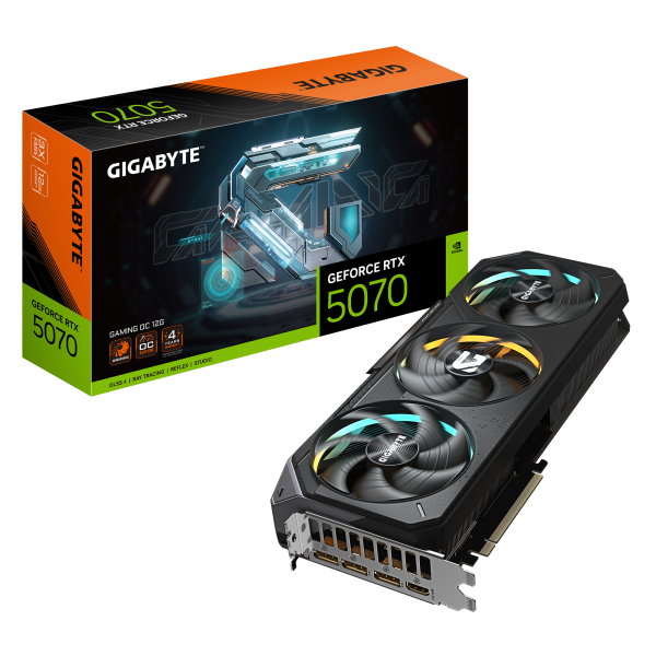 Видео карта GIGABYTE RTX 5070 GAMING OC 12GB GDDR7 9