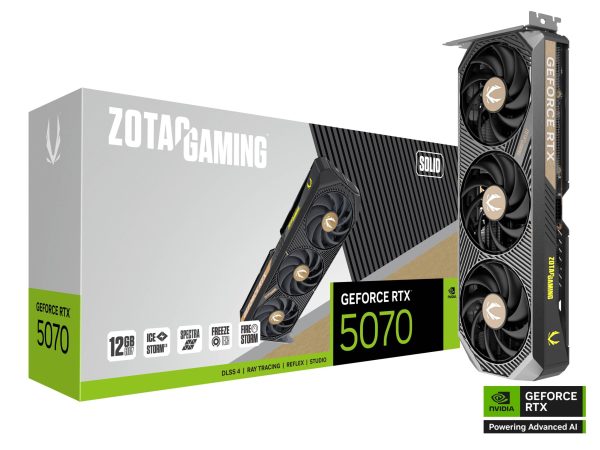 Видео карта ZOTAC GAMING RTX 5070 Solid 12GB GDDR7 7