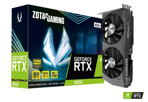 Видеокарта ZOTAC GAMING RTX 3050 ECO 8GB GDDR6 6
