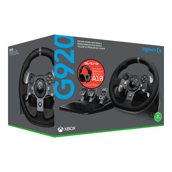 Волан Logitech Driving Force G920 за Xbox One / PC в комплект с геймърски слушалки Astro A10 6