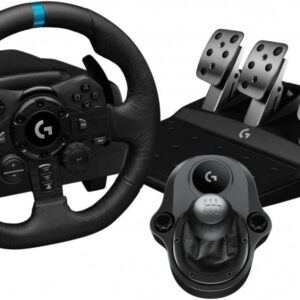 Волан LOGITECH G923 + LOGITECH скоростен лост за PS4/PS5/PC 1