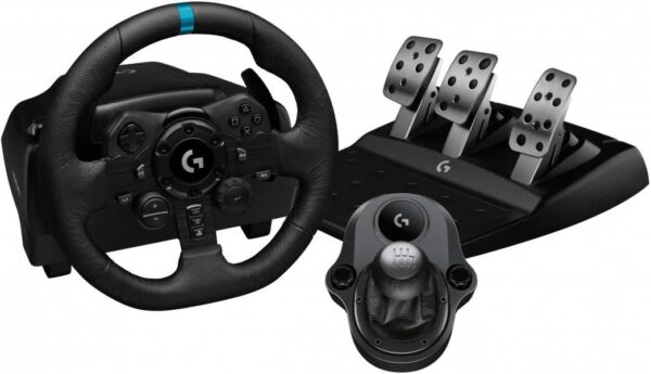 Волан LOGITECH G923 + LOGITECH скоростен лост за PS4/PS5/PC 1
