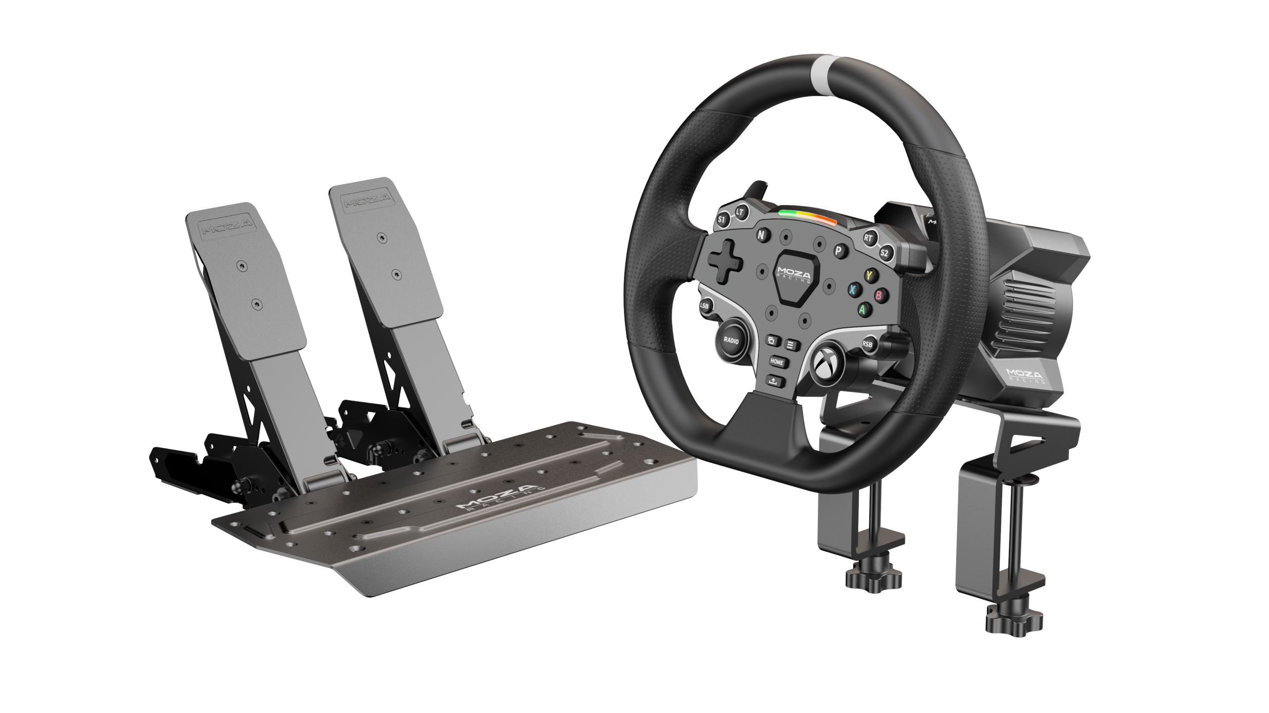 Волан MOZA R3 Bundle R3 Base + ES Wheel + SR-P Lite Double + R3 Table Clamp за PC и Xbox 1