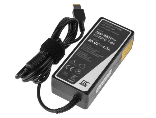 Захранване за лаптоп GREEN CELL, PRO Charger / AC Adapter 20V 4.5A 90W for Lenovo G500 G500s G510 Z51-70 IdeaPad Z510 Z710 ThinkPad T440s T460p T470p 2