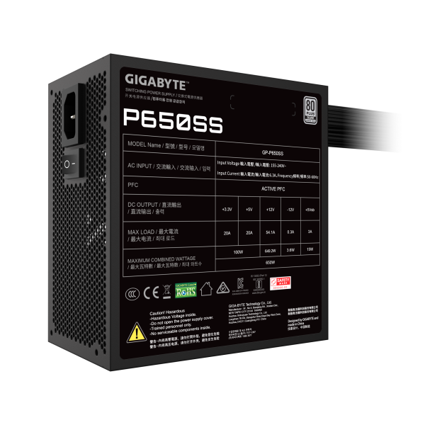 Захранващ блок Gigabyte P650SS 650W 80+ Silver 6