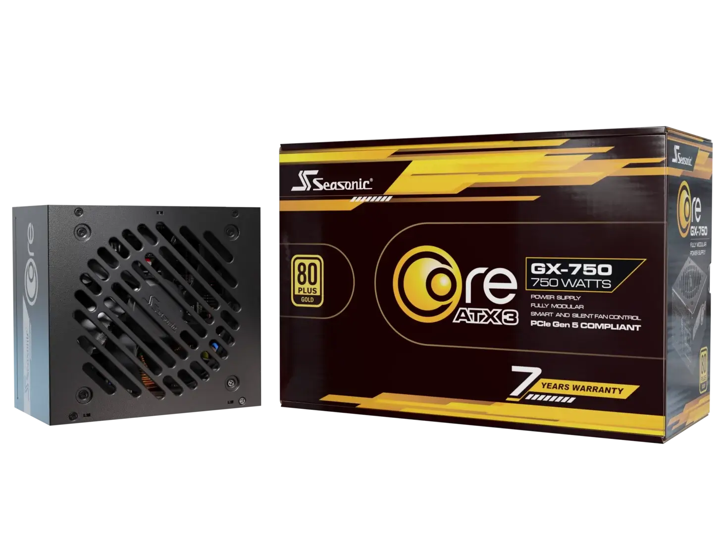 Захранващ блок Seasonic CORE GX 750W 80+ Gold, Fully Modular, ATX 3.1, PCIe 5.0 8
