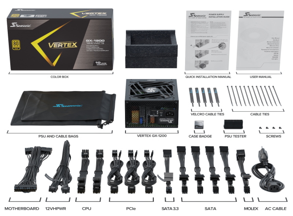 Захранващ блок SEASONIC VERTEX GX-1200 1200W 8