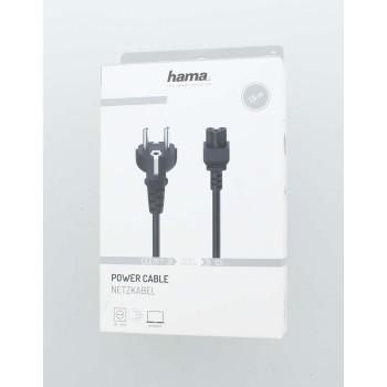 Захранващ кабел HAMA Шуко, 3pin(IEC C5) женско, 2.5м, Черен 2