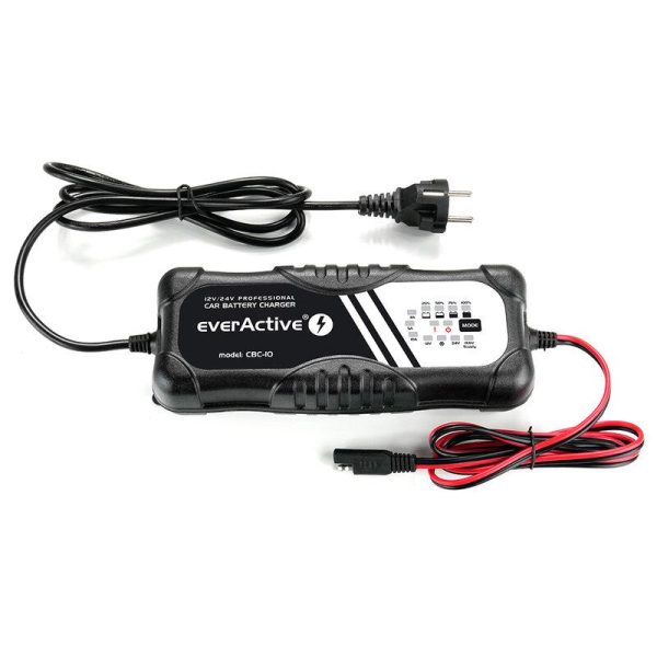 Зарядно процесорно устройство за акумулатор 12V/24V everActive CBC-10 v2  до 10А за автомобили и мотоциклети 2