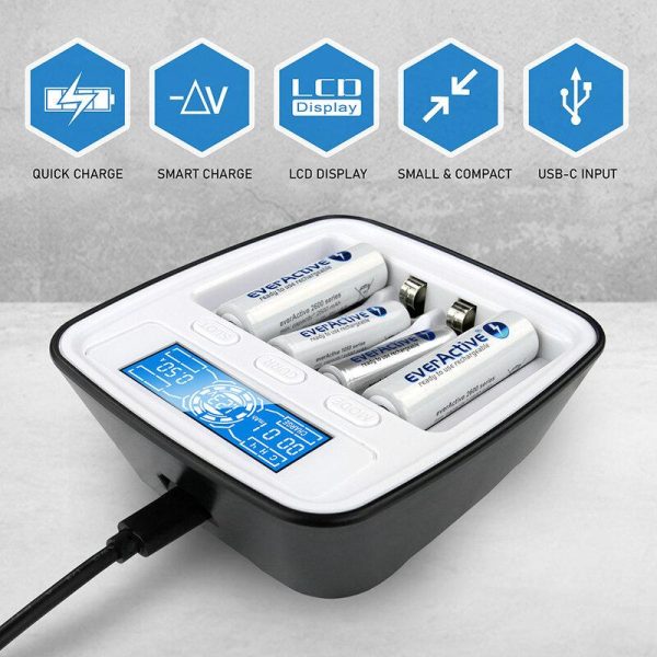 Зарядно у-во NIMH R6,03 AA/AAA  с микропроцесор NC1000M  EVERACTIVE 3