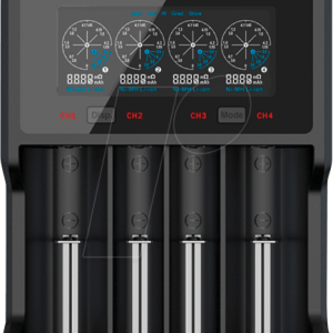 Зарядно у-во XTAR VC4SL, 4 гнезда, LCD дисплей, USB, LiIon & NIMH, 18650, CR123, AA, AAA 1