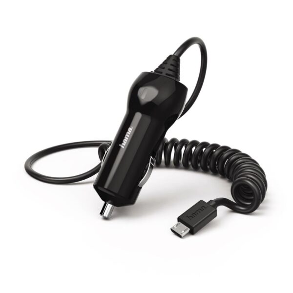 Зарядно за кола HAMA, 10-24V, Micro USB, 1.2 A, Черен 1