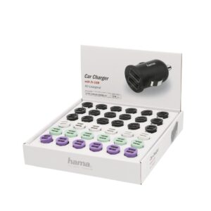 Зарядно за кола HAMA, 2 x USB, 2.4 A, Различни цветове 1