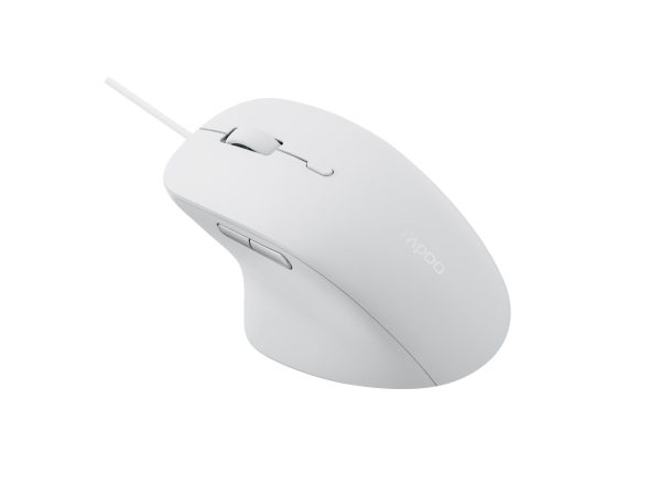 Жична оптична мишка RAPOO N500 Silent, Безшумна, Бяла 3