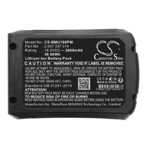 Батерия акумулаторен трион BOSCH AdvancedCut 18 1600A005B0 LiIon 18V 2000mAh Cameron Sino 1