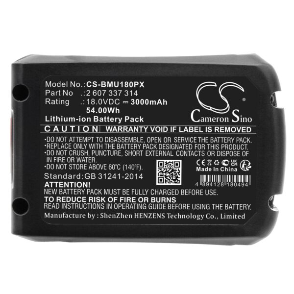 Батерия  акумулаторен трион  BOSCH AdvancedCut 18 1600A005B0 LiIon 18V 3000mAh Cameron Sino 1
